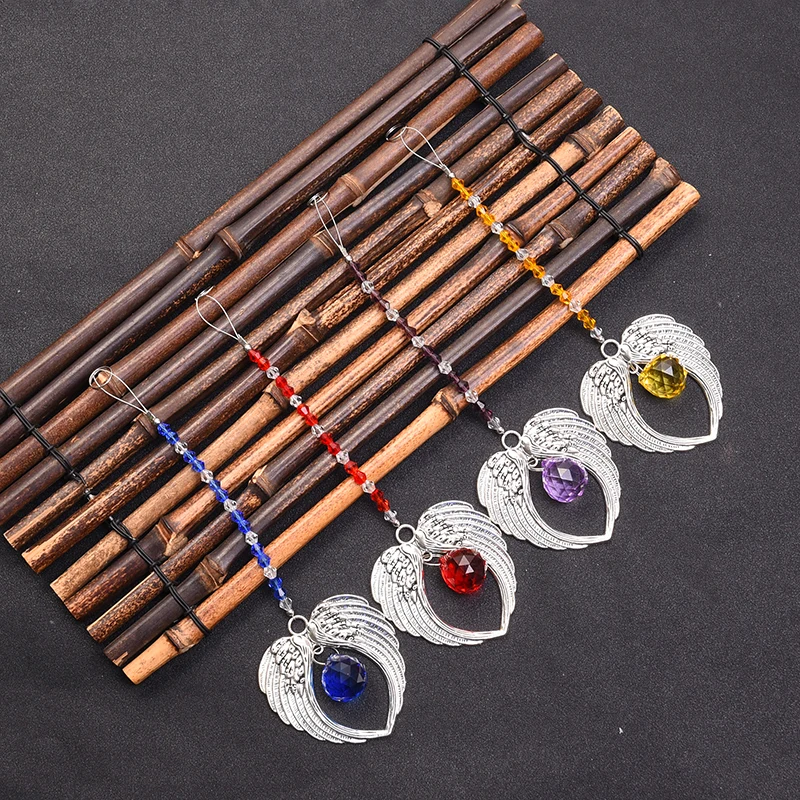 1 шт. хрустальный шар подвесная подвеска крылья ангела ручная работа радуга