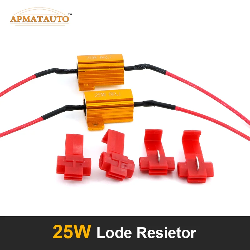 

2Pcs/Set 25W Car LED Turn Signal Control Load Resistor Resistance Bulb Light Fix Error Flash Blinker Warning Controller