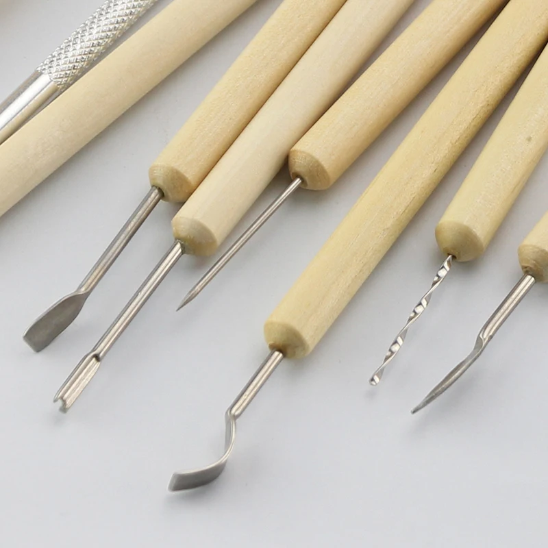 11 шт. глины гравировка Ножи Набор инструментов для резки воска DIY комплект ножей
