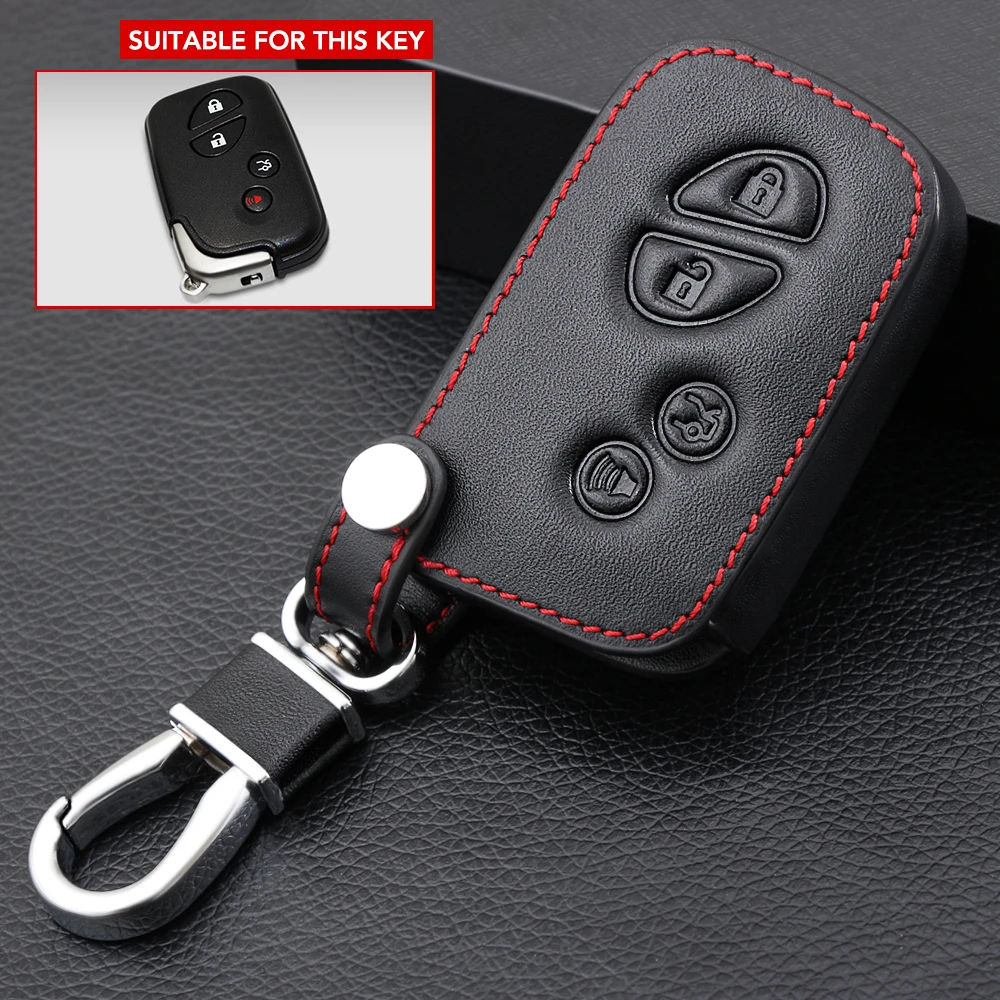 Кожаный чехол для ключей Lexus Smart Key ES 300h 250 350 IS GS CT200h RX CT200 ES240 GX400 LX570 RX270 4BTNS |
