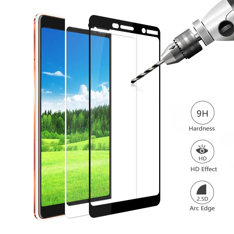 Полное покрытие закаленное стекло для Nokia 7 Plus Защита экрана 6 0 дюймов защитная