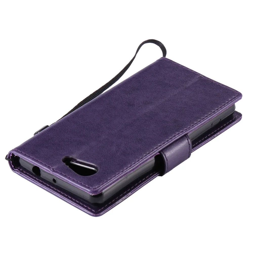For coque Sony Xperia Z3 Mini case Fundas Compact Case D5803 M55W phone cases Tree Cat Flip Cover Leather | Мобильные телефоны и