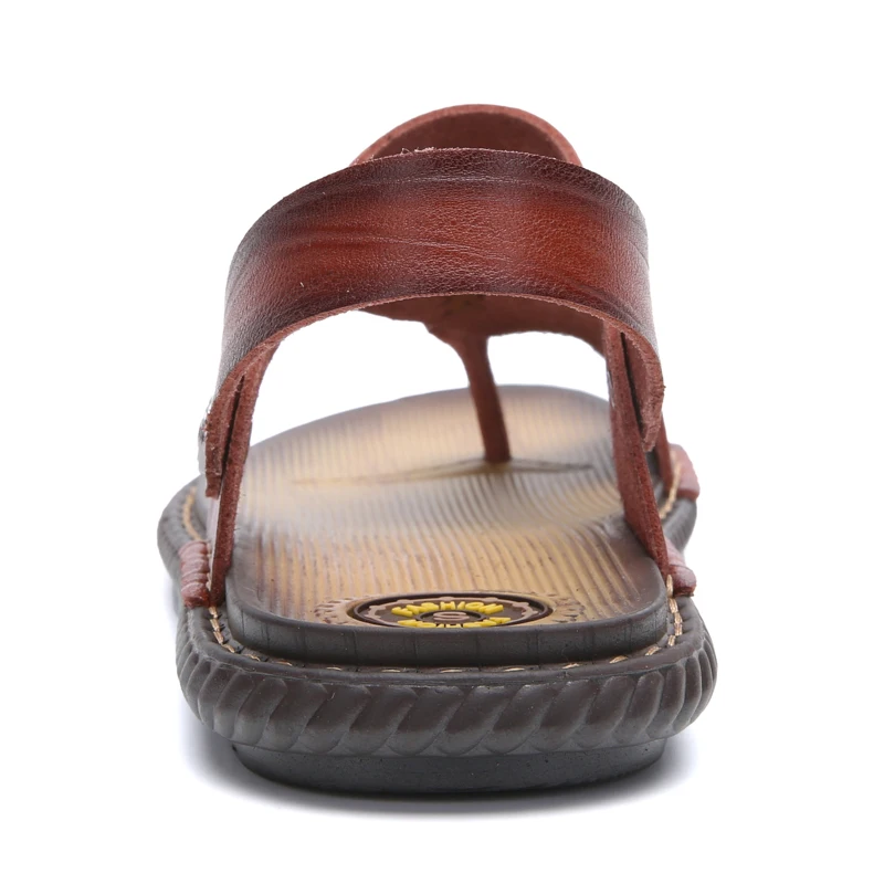 TKN летние сандалии мужские кожаные тапочки уличные кроссовки Пляжные Резиновые