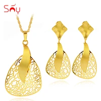 sunny jewelry romantic jewelry sets for women necklace earrings pendant fairy feather jewelry sets for party wedding jewelry set