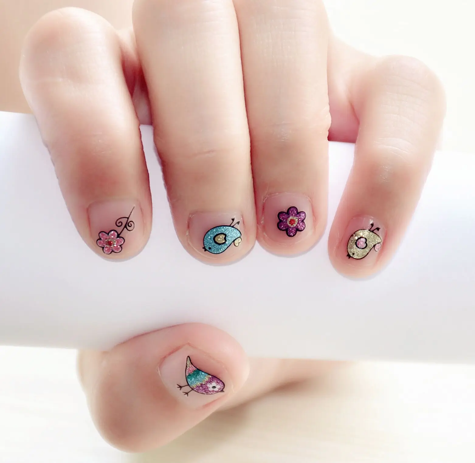 

Милые животные цветок стикер Детский мультфильм 3D блестящие наклейки для ногтей милые DIY игрушки ручной работы подарок украшение