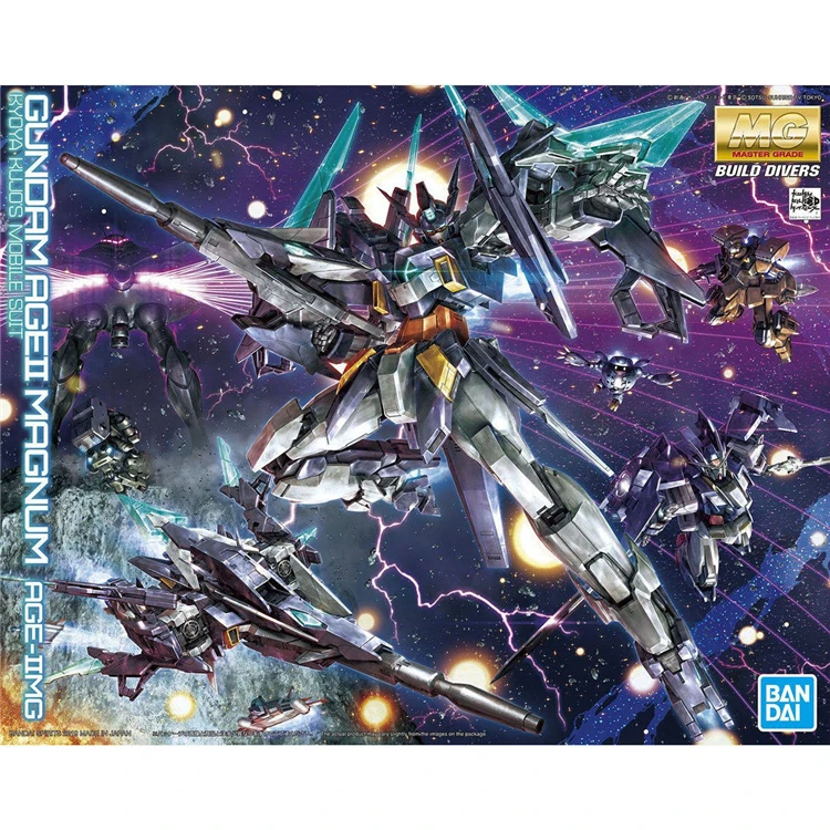 Bandai 1/100 MG Gundam AGEII MAGNUM мобильный костюм Сборная модель наборы фигурки Детские игрушки