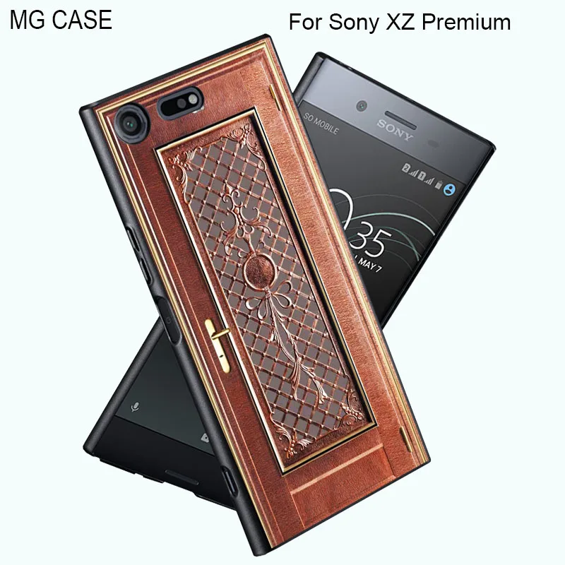 Милые деревянные зерна дерево лаковой чехол для sony XZ Премиум Xperia XA1 X XA Bamboo