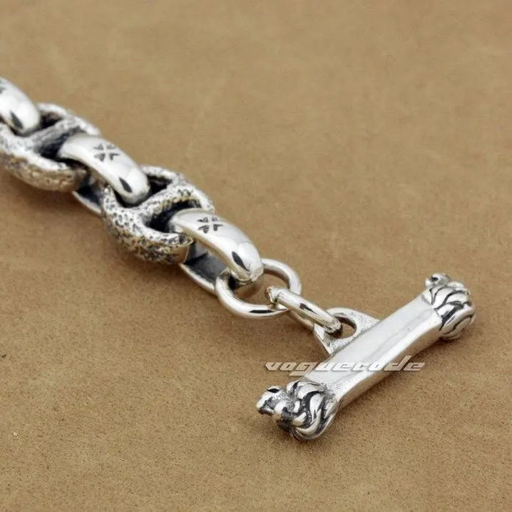 Мужской Байкерский браслет с головой льва серебро 925 пробы 6 ~ 11 4 дюйма|bracelet bow|silver