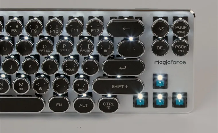 Magicforce Mini 68 ключ винтажная ПЕЧАТНАЯ МАШИНКА издание Проводная Механическая клавиатура вишневые синие переключатели