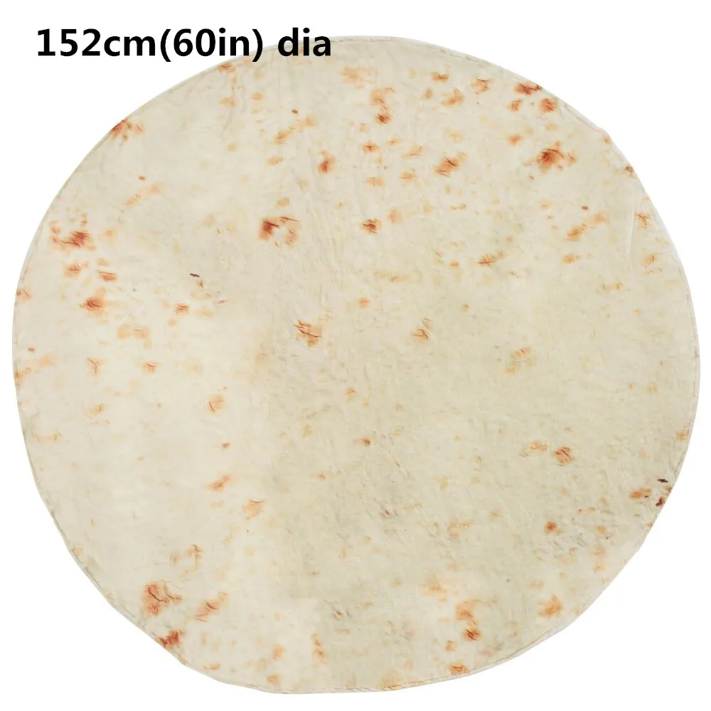 150cm Fanaijia мексиканское одеяло для приготовления пищи, буррито, одеяло, новинка, одеяло, идеально круглое Флисовое одеяло для дивана, тортилья - Цвет: 150cm