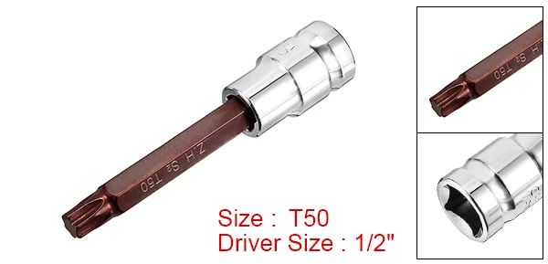 UXCELL 1/2 дюймовый накопитель T50 Бит Torx удлиненные гнездо, S2 Сталь в DIY ручной работы, по ремонту автомобилей