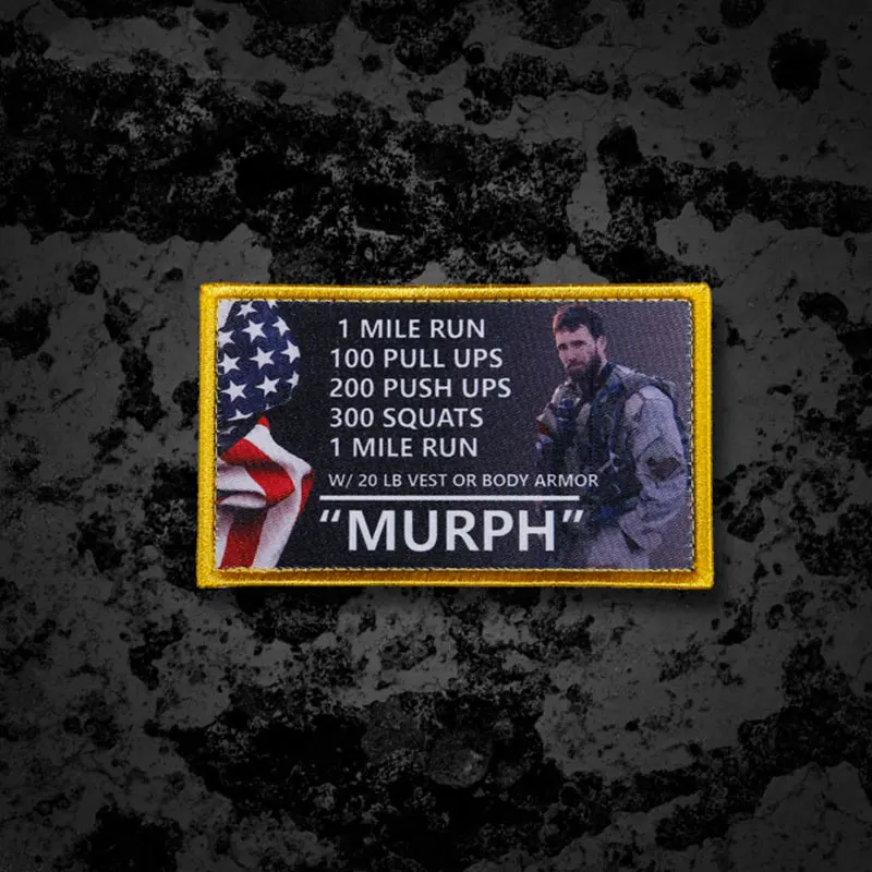 1 шт. Военная нашивка The Murph Challenge Badge Вышивка тактический боевой нарукавник для рюкзак для одежды Аппликация Украшение