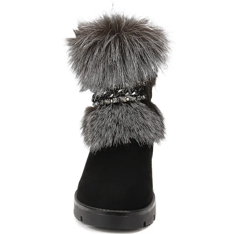 DORATASIA/ Новое поступление,, большие размеры 36-41, зимние ботинки на меху на молнии, женская обувь, Женские однотонные ботильоны
