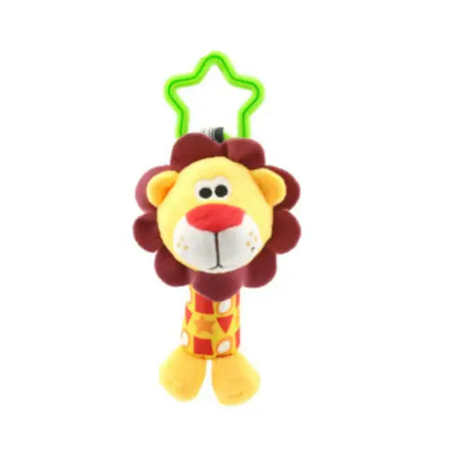 Lion Newest Hot Kids Baby Infant Animal Plush Stroller Crib Pram Rattles Hanging Bell Play Toy Baby Rattles - Цвет: Lion