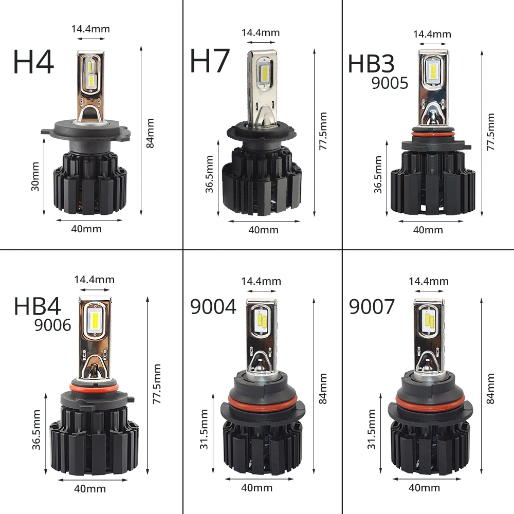 2X H4 H7 9012 5202 H16 H8 100 W 13600Lm IP67 Авто Светодиодная передняя лампа автомобильная фара противотуманная фара 6000 K автомобильное освещение HID Light Blubs