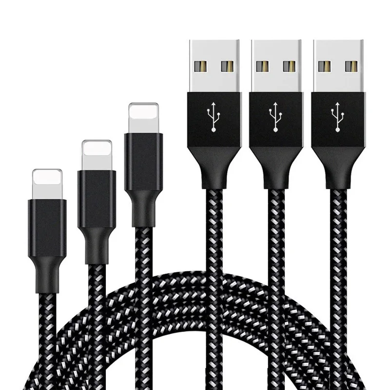 1 м 2 3 для IPhone Usb кабель IOS 12 11 10 быстрое зарядное устройство Освещение USB зарядка