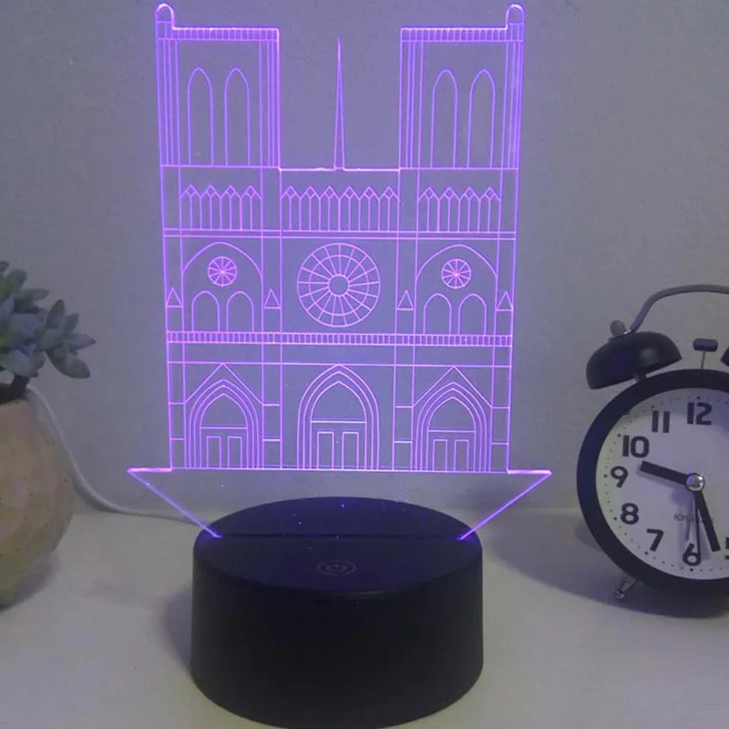 Дропшиппинг ночник de Paris настольная лампа 7 видов цветов 3D оптические фонари | Дом