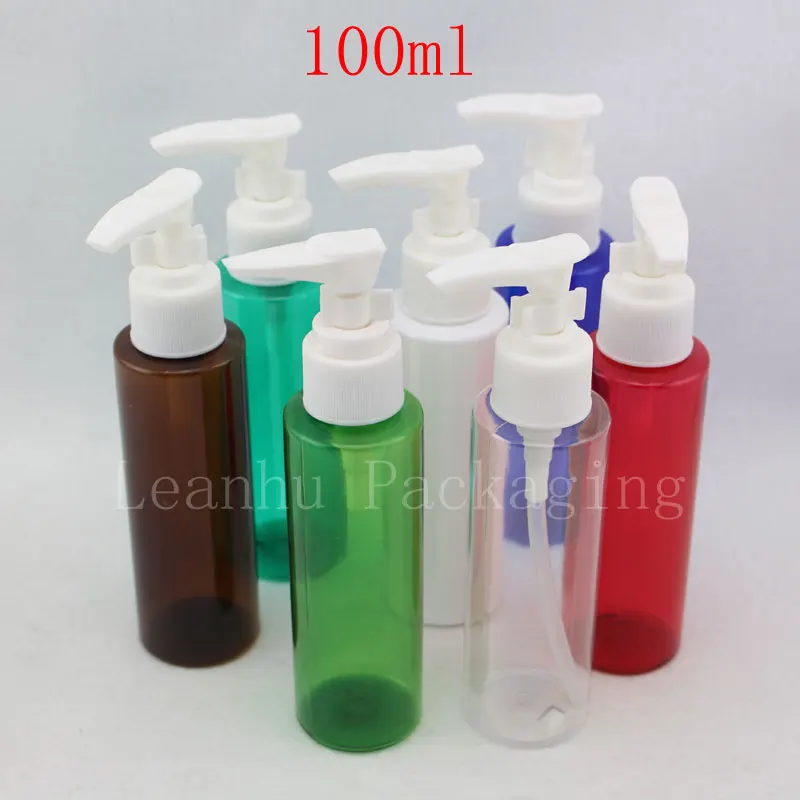

100 мл пластиковая бутылка с байонетным насосом, 100CC флакон для шампуня/геля для душа, пустой косметический контейнер (50 шт./лот)
