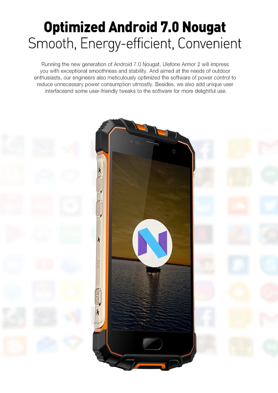 Ulefone Armor 2 телефон смартфон телефоны смартфоны Водонепроницаемый IP68 Мобильный телефон 5.0 дюймов fhd MTK6757 Octa core Android 7.0 6 ГБ Оперативная память 64 ГБ Встроенная память Основная камера 16MP 4G Смартфон