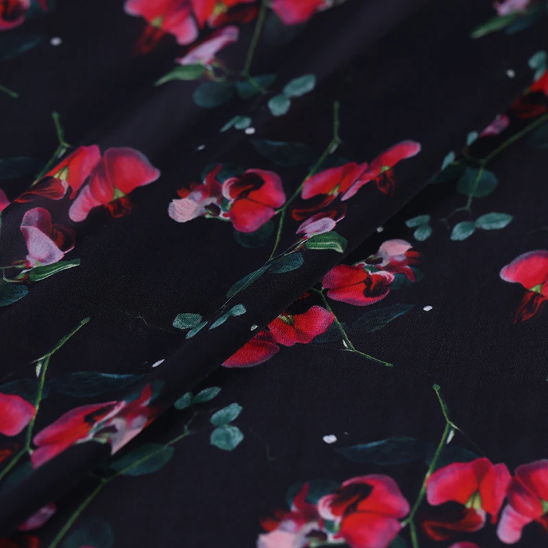 135 cm digital inkjet georgette silk fabric 10mm translucent soft shirt dress wholesale cloth | Дом и сад