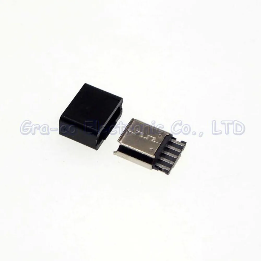 20 компл. 2 в 1 DIY пайки провода MICRO USB гнездо micro 5P разъем с черной защитной