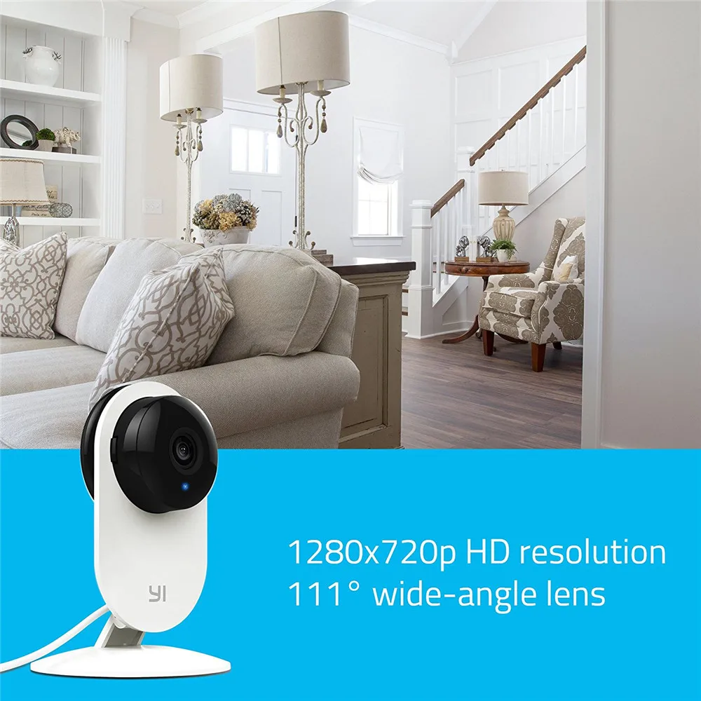 Домашняя камера YI Home Camera 720p 2PCS Pack 111° широкоугольный объектив Двухсторонняя