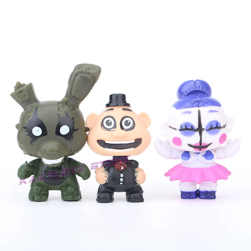 Newest 24 Pcs/Set FNAF Five Nights At Freddys Freddy toys 5-7cm Bonnie Foxy Fazbear Bear PVC Action Figures Party Gift | Игрушки и хобби