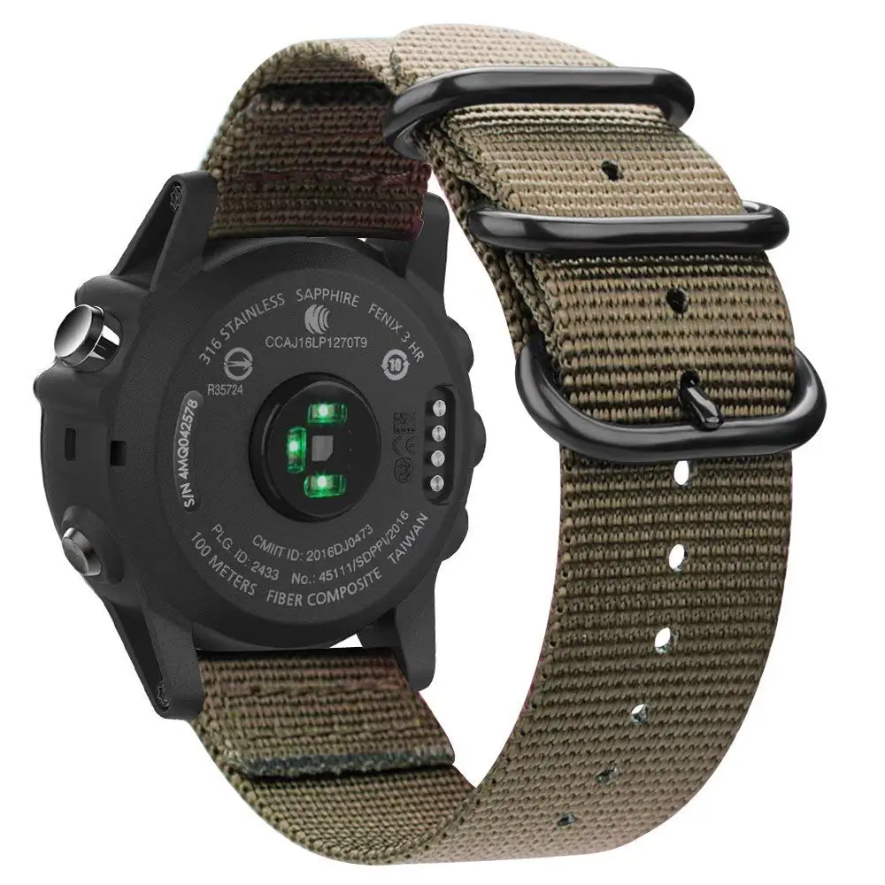 TORQUILA 26 мм премиум-класса НАТО нейлоновый ремешок для наручных gps-часов Garmin Fenix 6X/6X Pro/5X/5X Plus/Redmi 3/3 HR дышащая Замена с инструментами