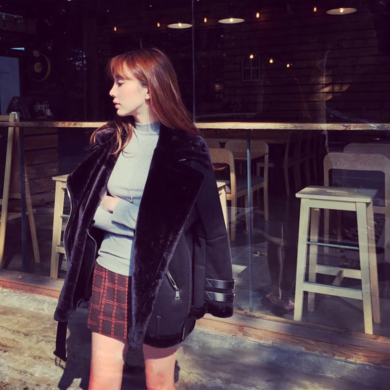 Европейская и американская мода черный мех хлопок 2019 зимняя новинка