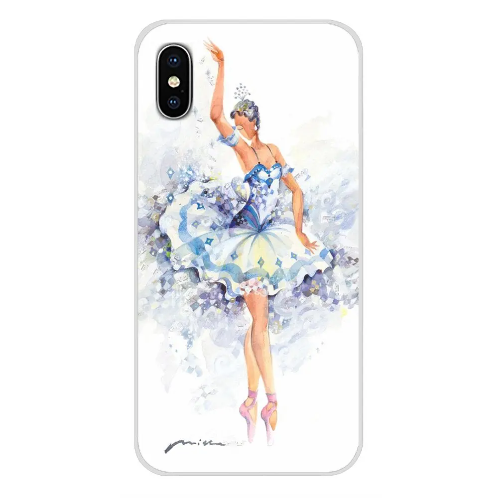 Прозрачные мягкие чехлы для балерины девочек Samsung Galaxy S3 S4 S5 Mini S6 S7 Edge S8 S9 S10 Lite Plus Note
