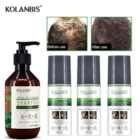 4pc oily growth bald spray tonic and ginseng hair loss regrowth shampoo for alopecia men fast follicle treatment essential oils