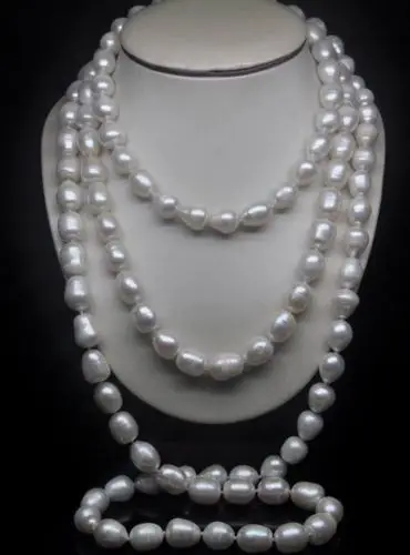 FREE SHIPPING HOT sell new Style &gt&gt&gt&gtLONG AAA+11-13MM NATURAL WHITE SOUTH SEA BAROQUE PEARL NECKLACE 50&quotINCH 14k | Украшения и