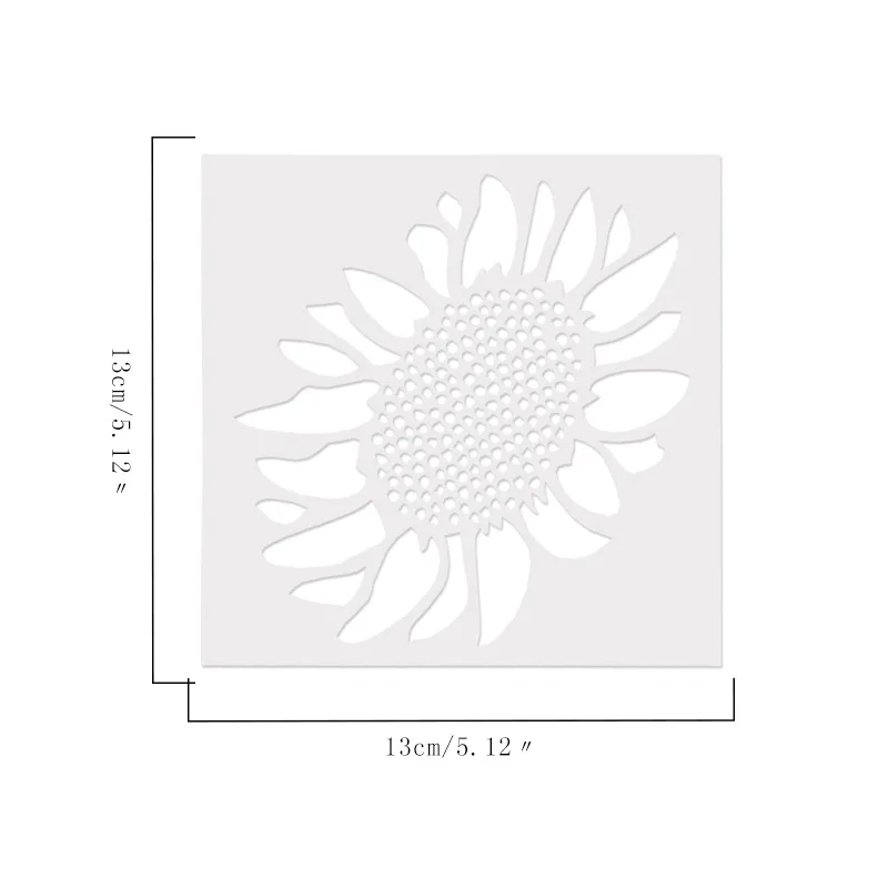 

13*13 Sunflower pvc Layering Stencils for Diy scrapbook coloring,painting stencil,home decor diy etc. Product image