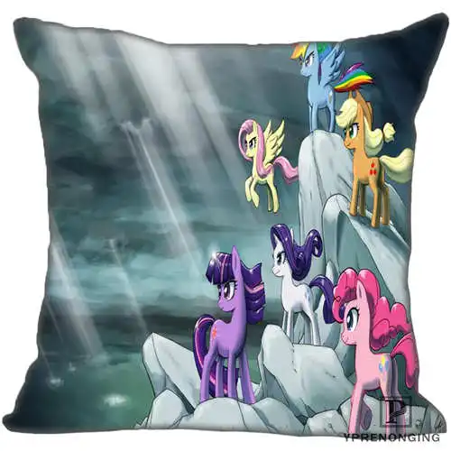 Pillowcase Для наращивания с лучшими продажами с рисунком из мультфильма «Мой Маленький Пони»(1) Подушка Чехол Спальня дома квадратная Наволочка на молнии(с одной стороны)#190404-01-173 - Цвет: Pillowcase