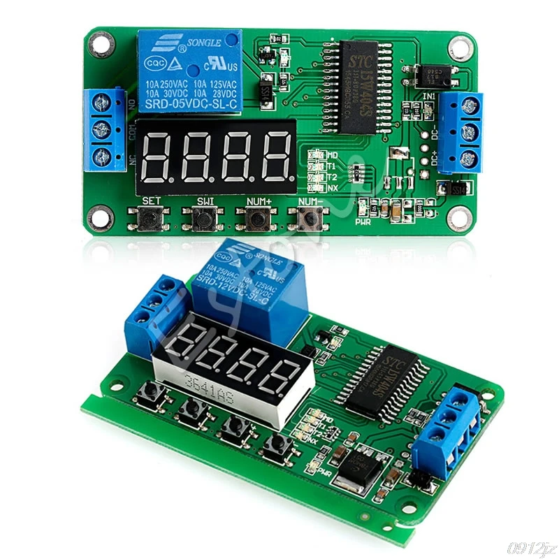 Многофункциональный самоблокирующийся релейный таймер цикла постоянного тока 12