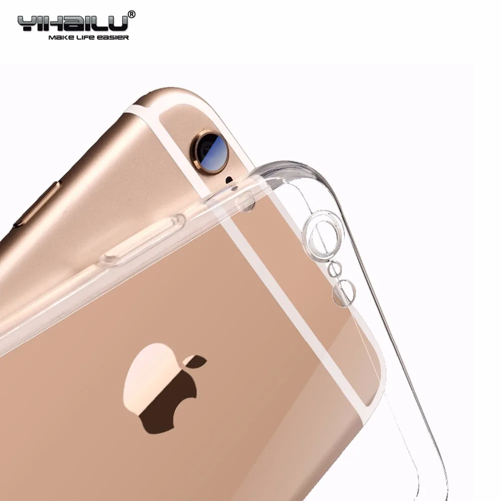Чехлы для телефонов iPhone 6 Защита камеры чехол 6s TPU прозрачная задняя крышка Apple 7 8