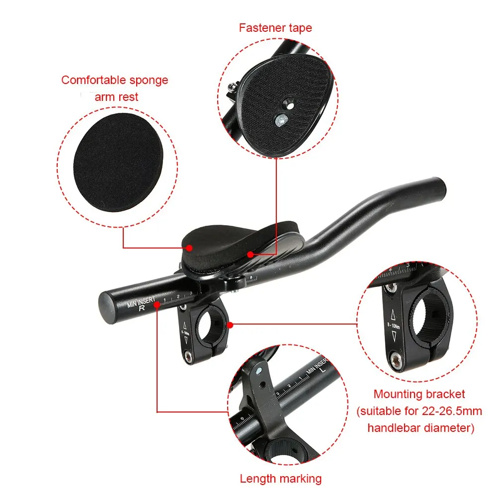 Aerobar MTB ручка Aero дорожный велосипед пробный Аэро-бар для триатлона гоночного отдыха TT руль для велосипеда алюминиевый сплав