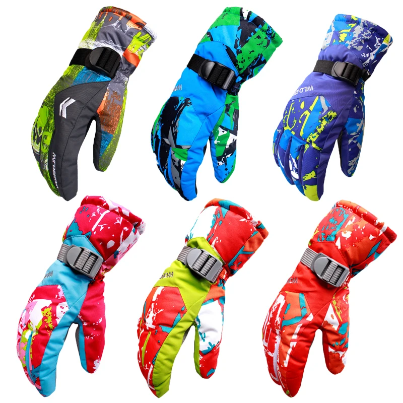

New Men's Ski Gloves Snowboard Gloves Motorcycle Riding Winter boys girls ski Gloves Windproof Waterproof Unisex Snow Gloves