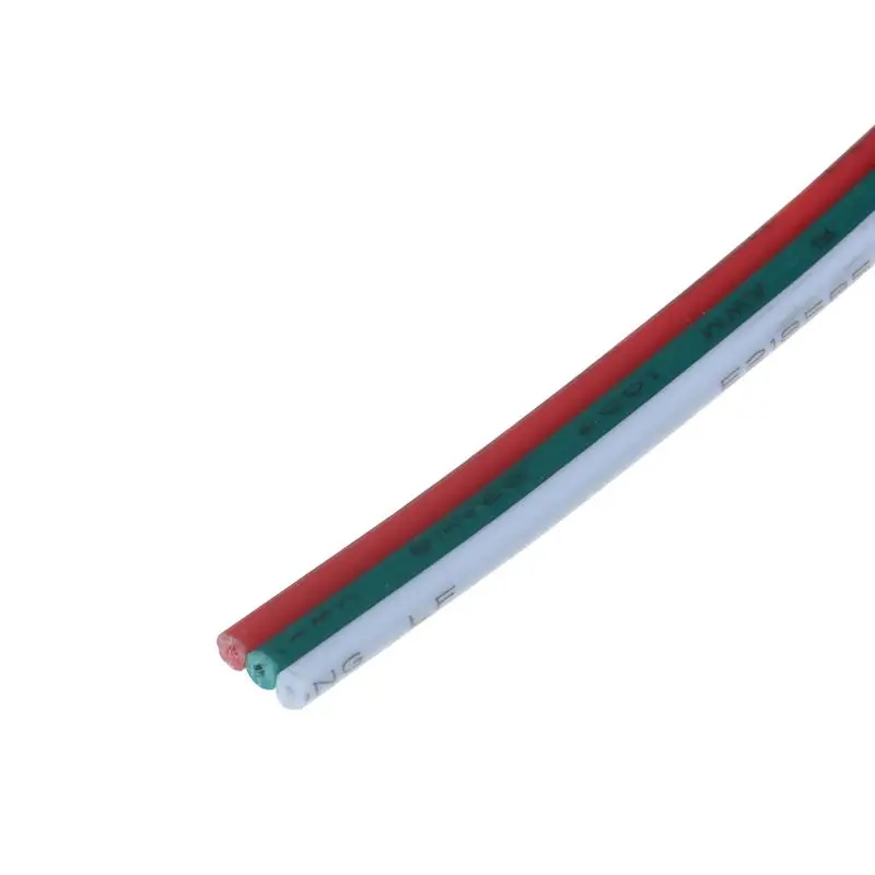 8 рулон 100 м 22AWG 3 Pin Светодиодный расширение провода Соединительный шнур для