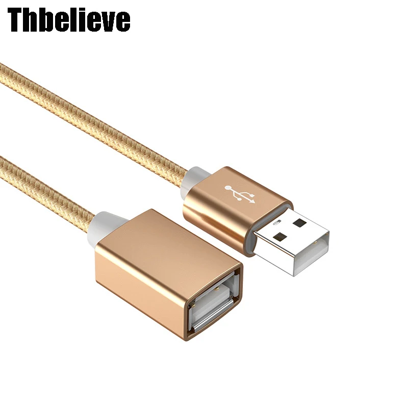 Thbelieve USB Fmale-Male кабели 1 м нейлоновые плетеные к удлинительные поддержка Прямая