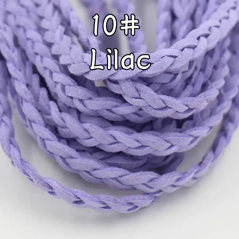 3 м/шт.) 6 мм x 2,5 мм DIY ювелирных изделий многослойный плоский плетеный бархатный шнур мягкая текстура ожерелье и браслеты Шнуры - Цвет: Lilac