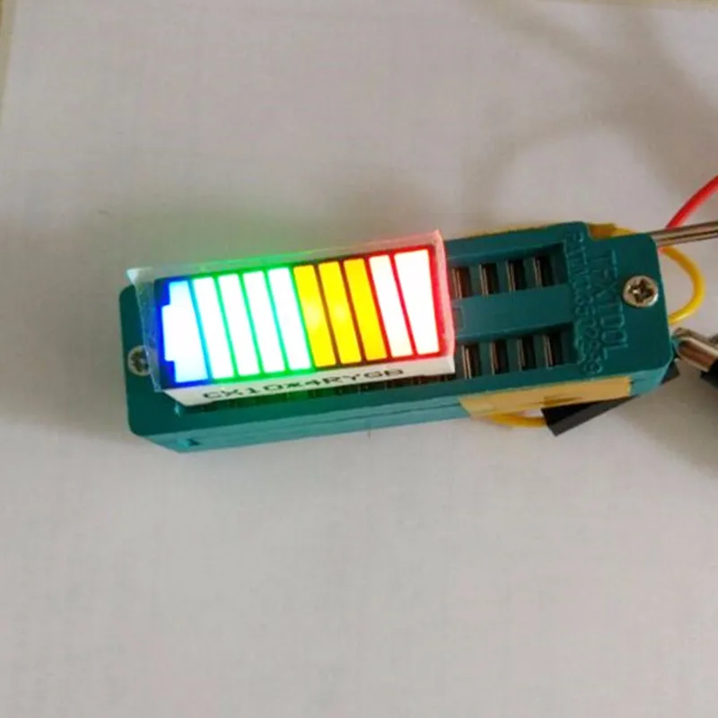 2 шт. светодио дный Дисплей Batt индикатор 4 Цвета цифровой BattCursor гистограмма светодио дный гистограмма Батарея индикатор курсор 1B4G3O2R