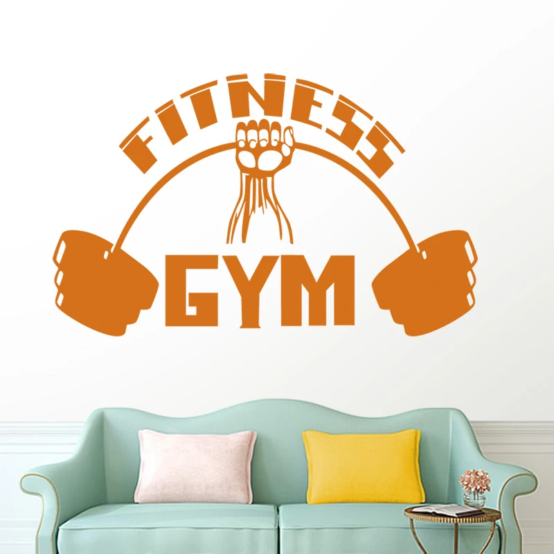 Автомобильные наклейка для тренажерного зала гантели фитнес-наклейка постеры