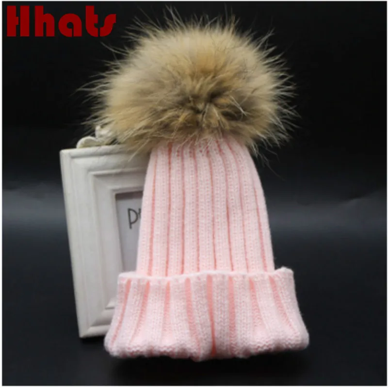 Который в душе детская шапка из натурального меха енота для мальчиков и девочек