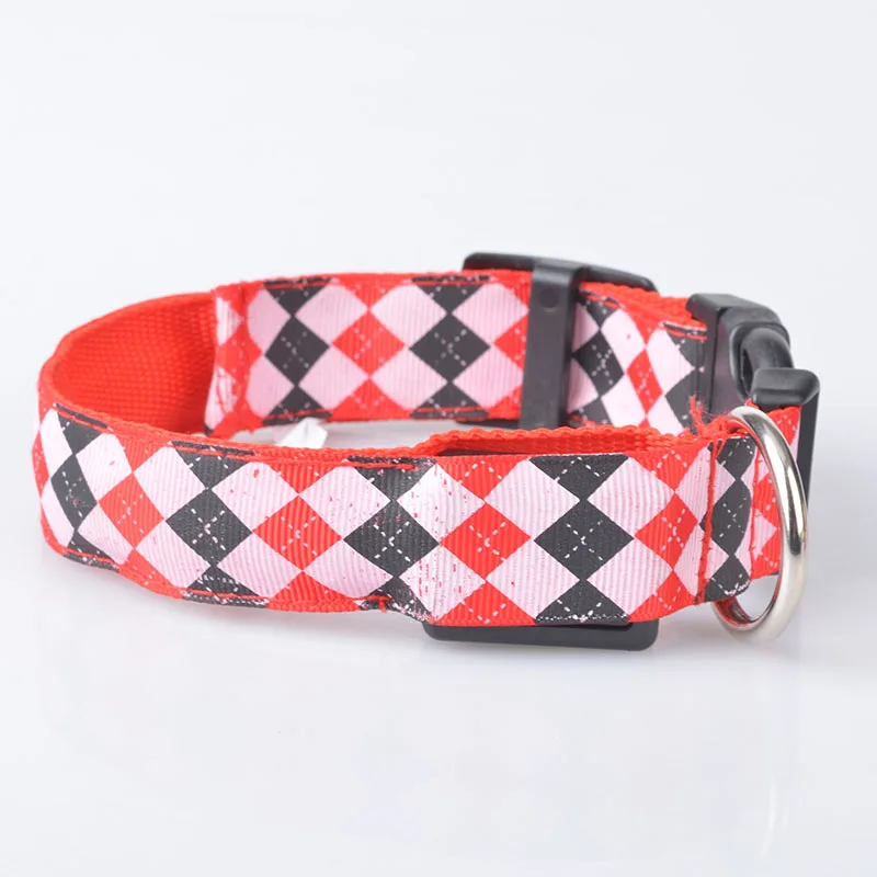 Ошейник для собак щенков светящийся нейлоновый ошейник со светодиодами