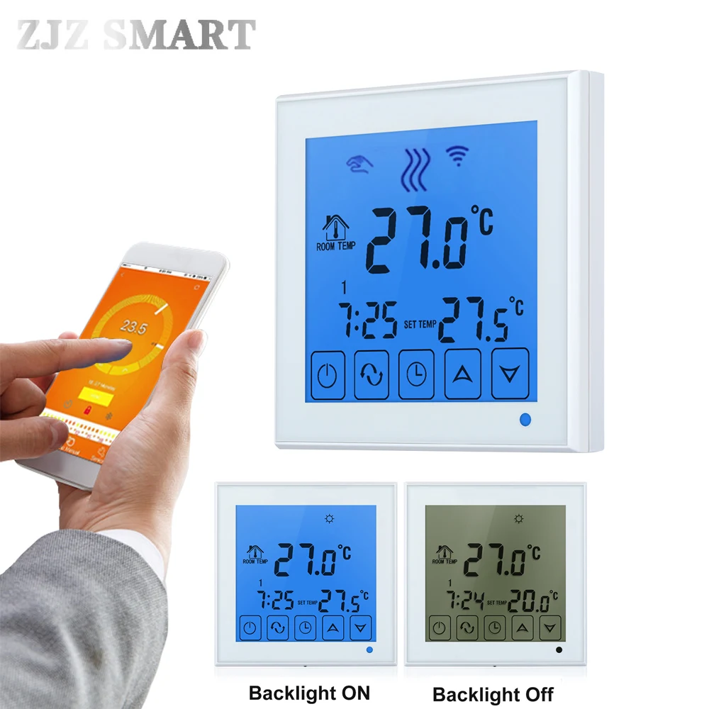 

Wifi Programmable APP intelligent Water Heating Thermostat Programmable Temperature Switch Controller Controller for Hot Floor