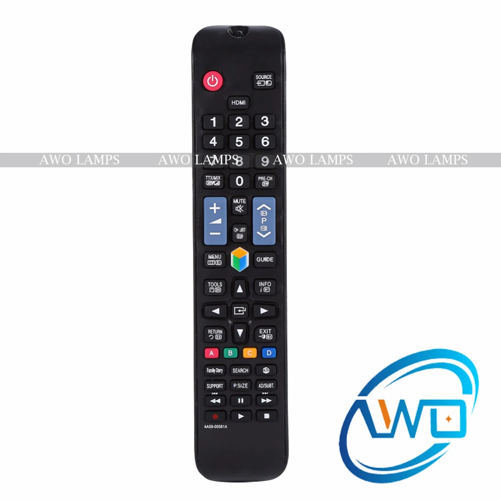 Сменный пульт дистанционного управления AWO для Samsung черный цвет 3D SMART LCD TV AA5900581A