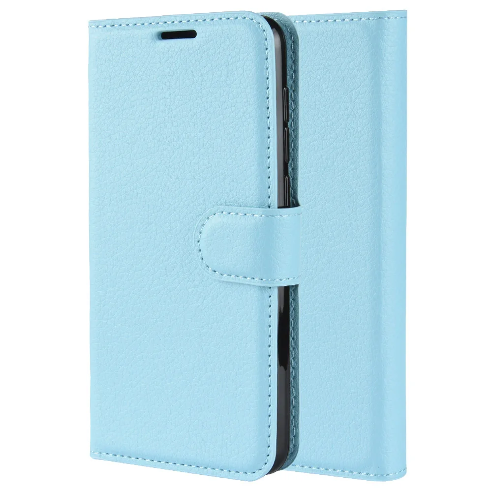 For Motorola One Power Moto One Vision Wallet Phone Case Flip Leather Fundas Capa Coque For P40 P40 Play P40 Power - Цвет: Sky blue