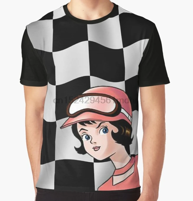 Мужская футболка с принтом Trixie Speed Racer клетчатый флаг! Женская коротким рукавом и
