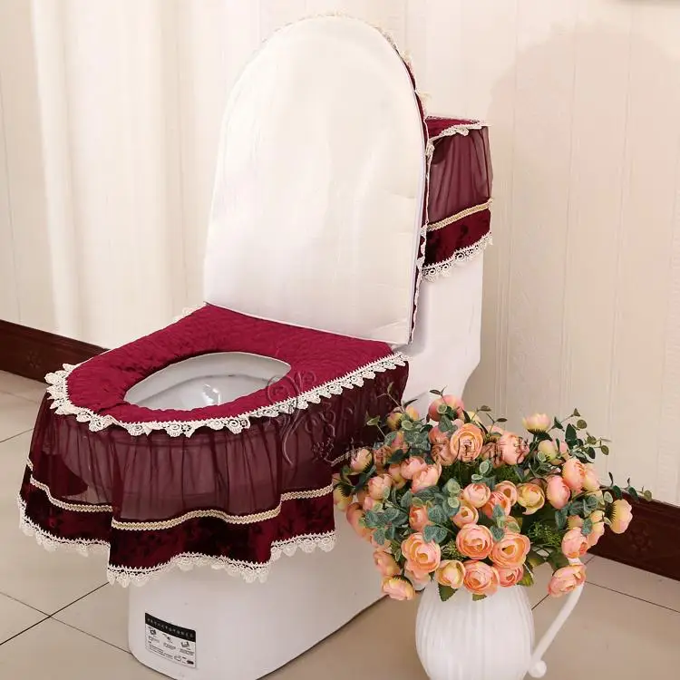 2016 кружевное санитарное украшение для ванной комнаты 3 шт./компл. сидячее сиденье